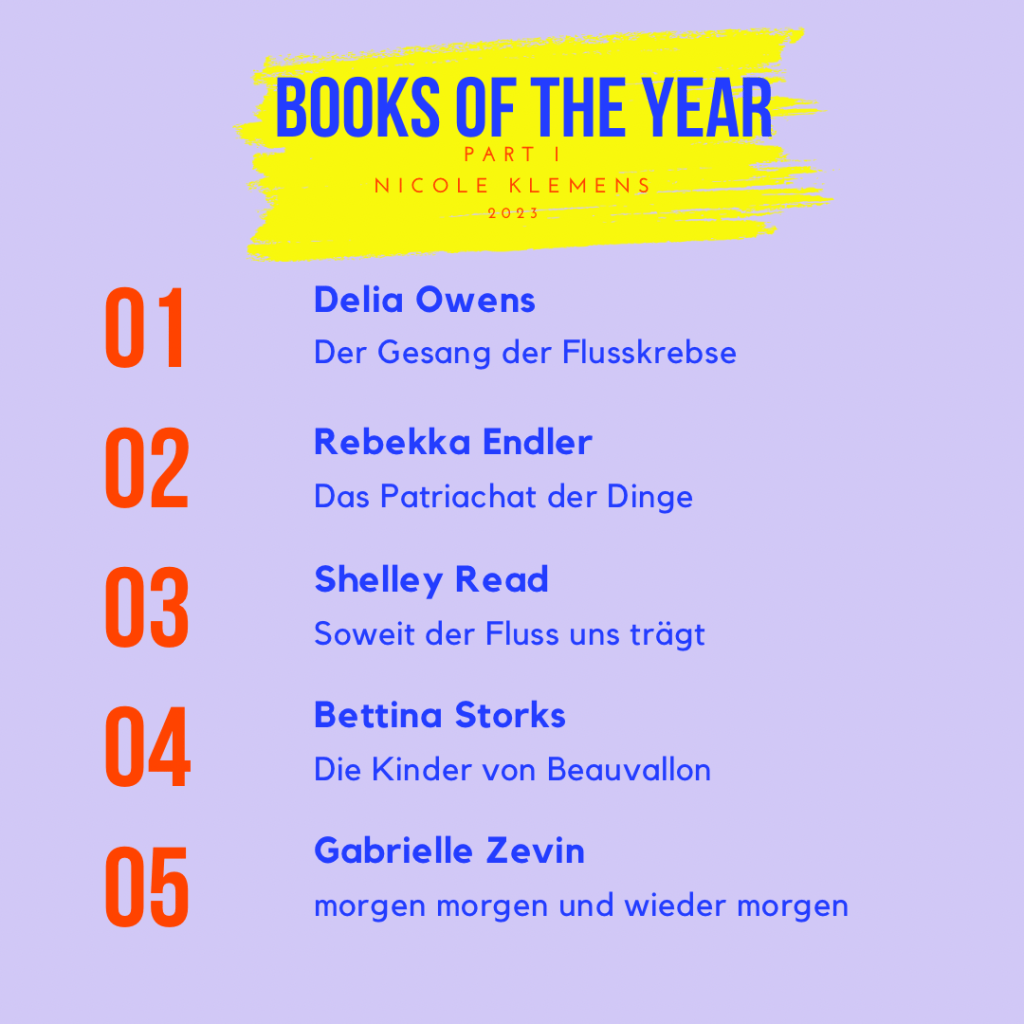 Liste mit Büchern von eins bis fünf